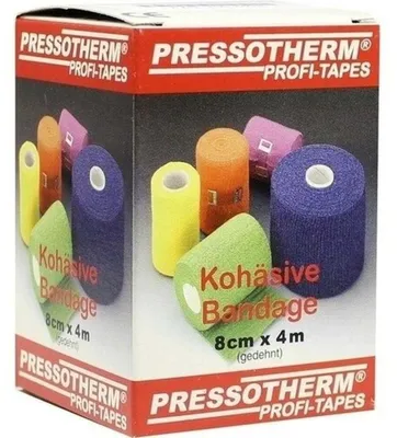 Productafbeelding van Pressotherm cohesieve verbandpleister, 8 cm x 4 m, wit, 1 stuk