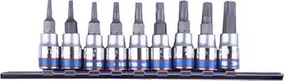 Image de KING TONY SET OF 1/4" TORX SOCKETS 9 ea. 2033 T8 - T40
