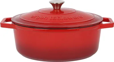 Produktbild von Ovale Gusseisen-Auflaufform – 4,68 l – Rotes Ombre