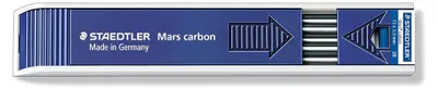 Produktbild von Staedtler Mars Carbon, 2B, Schwarz, 2 mm, 130 mm, All common lead holders 2 mm, e.g. Mars 780 C, Box