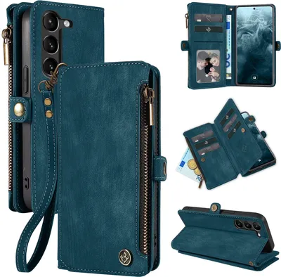 Produktbild von Handy Hülle für Samsung Galaxy S23 Geldbeutel Geldbörse RFID Schutz Klapphülle Cover Schutzhülle Wallet Farbe: Petrol