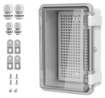 Zdjęcie produktu dla Puszka rozdzielcza - Wodoodporna - IP65 - 150 x 100 x 70 mm - Szara - Do montażu zewnętrznego