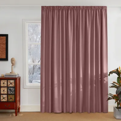 Obrázok produktu pre Zatemňovacia záclona s volánmi, výška 260 cm, šírka 300 cm, svetloružová