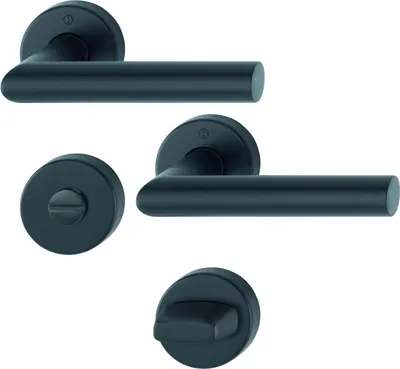 Produktbild von NW-HOPPE Rosettengarnitur (Edelstahl F9714M / Gehrung SK/OL) - 12033224