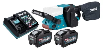 Image de Makita BS 001 GT201 Ponceuse à bande sans fil 40 V max. 76 x 533 mm Brushless + 2x batterie 5,0 Ah + chargeur