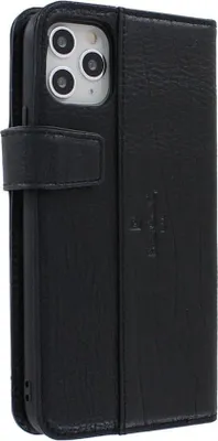 Immagine prodotto di Pierre Cardin Custodia a libro nera per Apple iPhone 11 Pro Max - Vera pelle