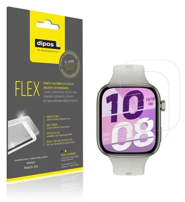 Produktbild von 2x Schutzfolie für Honor Watch X5i Folie, 100% Displayabdeckung, dipos Flex