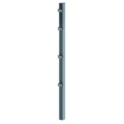 Obrázek produktu pro Alberts 677909 Sloupky plotové s upevňovací sponou a příslušenstvím, antracitová barva, délka 1200 mm, rozměry 60 x 40 mm