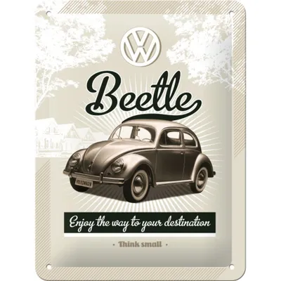 Zdjęcie produktu dla Metalowy Plakat 15 X 20Cm Vw Retro Beetle