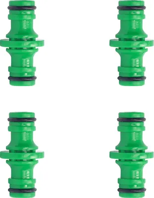 Imagen del producto de INF Conector de Manguera de 4 Piezas - Junta de Niple de Plástico de Doble Paso