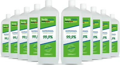 Produktbild von ferdoclean Isopropanol 99,9% 10 x 1L Isopropylalkohol (IPA) 2-Propanol
