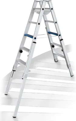 Produktbild von Iller Treppenhausleiter Multilift Ergo Plus eloxiert 2x5 Stufen