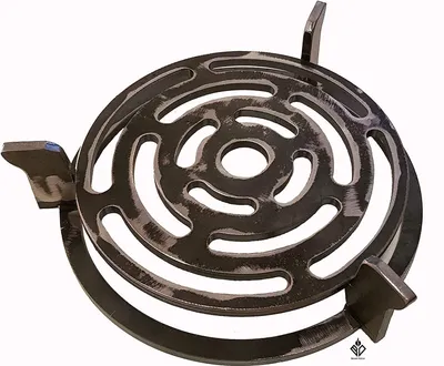 Produktbild von Wok- und Pfannenhalterung mit Grillrost für Feuerplatte mit 20cm Feuerloch
