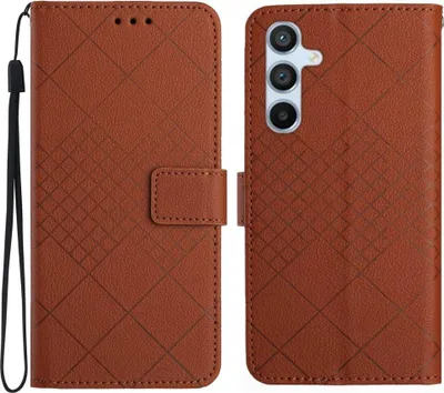 Produktbild von Samsung Galaxy A56 Hülle - Coverup Rhombus Klapphülle - Braun