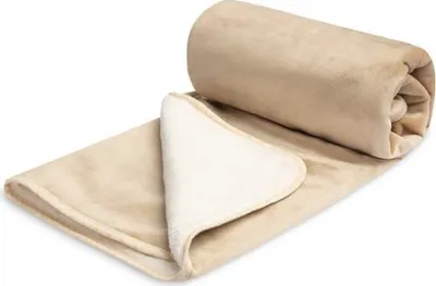 Produktbild von SENSILLO - Warme Kuscheldecke Baby Neugeborenen 80x100cm - Glatt Beige