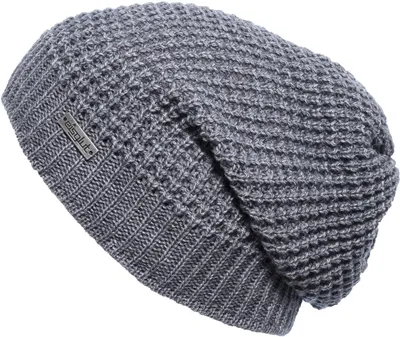 Eisglut Strickmütze Long-Beanie Blazeo in grau