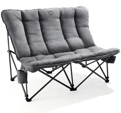 Produktbild von Campingbank Gartenbank Klappbank - 2 Personen - Belastbar bis 300 kg - Klappbar - Abnehmbarer Bezug