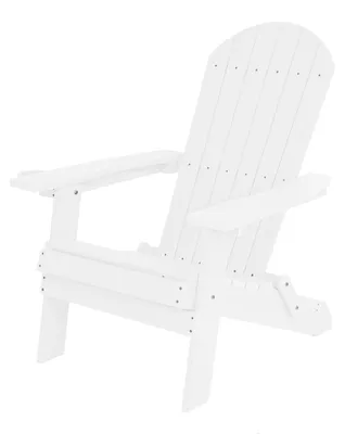 Immagine prodotto di Sedia a sdraio Adirondack - Plastica - Bianco - 84,5 x 77 x 95,5 cm - Sedia da giardino con braccioli