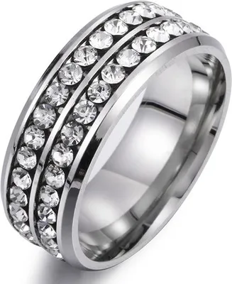 Produktbild von KE-16982 Ring - Silber Uni mit Zirkonen KP16982