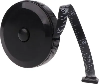 Productafbeelding van CHPN - Meetlint - Flexibel - Zwart - 150 cm - 1 stuk - Centimeter - Meetlint - Liniaal - Rolmaat - Meten - Meten - Flexibel liniaal - Meten is kennis