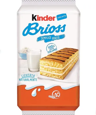 Produktbild von 3x Kinder Ferrero Brioss Kuchen mit Milch italienisch classic brioche kekse 10x 28g