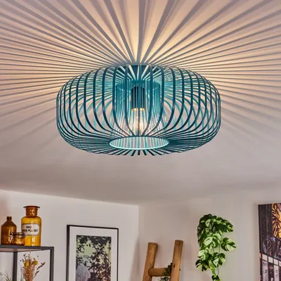 Produktbild von Pieris moderne Deckenlampe aus Metall in Petrol