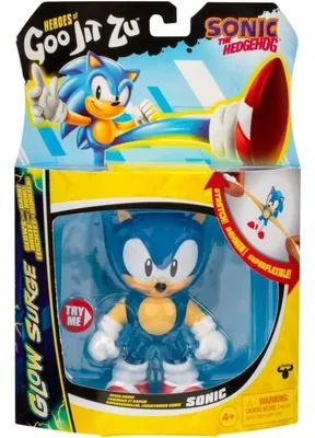 Imagen del producto de Goo Jit Zu Glow Surge Sonic: Figura de acción, juguete deformable, a partir de 4 años, multicolor
