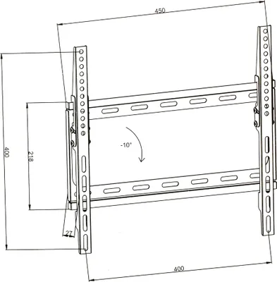 Produktbild von TV Wandhalterung für 26 - 75 Zoll (66 - 191 cm) neigbar und stufenlos breitenverstellbar flacher Wandabstand
