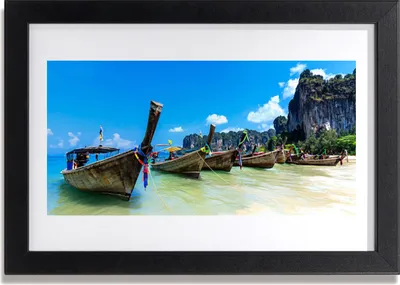 Produktbild von Bild 30x20 MDF-Rahmen Wandkunst Boot Seestrandlandschaft