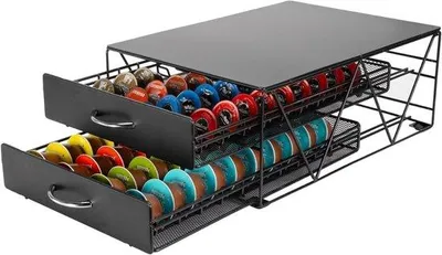 Produktbild von Famanu Kaffeekapselhalter mit Schubladen - Aufbewahrungsbox für Cafissimo und Vertuoline Kapseln