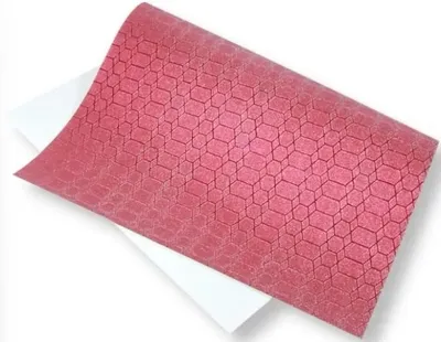 Image de Papier décoratif pailleté 140 g, 40 x 60 cm, rouge, 5 ar - Polsirhurt