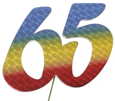 Imagen del producto de PaperStyle 2514065: Número conmemorativo del 65 aniversario, en varios colores