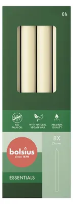 Produktbild von Bolsius Dinnerkerzen 230/20 doos 8 Soft Pearl