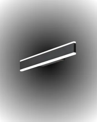 Produktbild von 16-W-LED-Wandleuchte aus schwarzem Aluminium mit einstellbarer Farbtemperatur (3000 K/4000 K/6000 K) für moderne und elegante Beleuchtung - Perenz