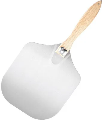 Image de Pelle à pizza 30 cm – grande lame en aluminium, robuste, cadre en bois pliable