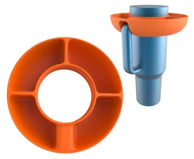 Immagine prodotto di Contenitore per snack in silicone arancione con coperchio