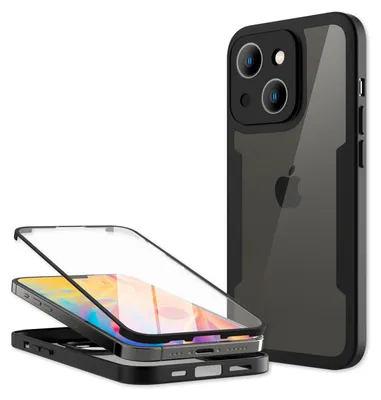 Zdjęcie produktu dla etui 360° do iPhone'a 14 Plus, przezroczysta, anty-żółta, wszechstronna silikonowa ramka ochronna