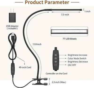 Obrázek produktu pro Kompaktní stolní LED lampa 10 x 5 x 40 cm