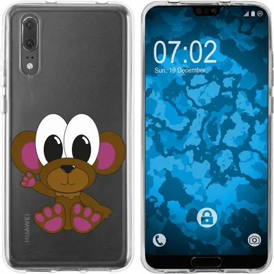 Produktbild von PhoneNatic Case kompatibel mit Huawei P20 Silikon-Hülle Cutiemals M3