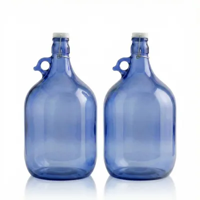 Produktbild von lilawelt24 2x Gärballon 5L Blaues Glas, Bügelverschluss & Henkel, EU-Qualität aus Italien