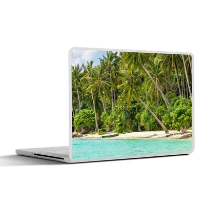 Produktbild von MuchoWow® Laptop Aufkleber Sticker Cover Palme - Meer - Tropisch 32.5x23.5 cm - Sticker für Laptop - Selbstklebend