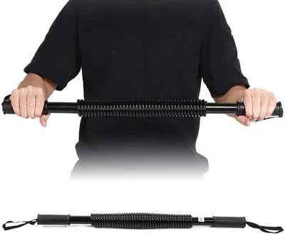 Image de Entraîneur de force pour les bras - Entraîneur pour l'avant-bras - Appareil de fitness - Entraînement des épaules - 80 kg - Noir, acier