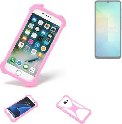 Produktbild von K-S-Trade Handy Hülle kompatibel mit Samsung Galaxy A06 Schutz Hülle Bumper Silikon Schutz Hülle Cover Case Silikoncase Silikonbumper TPU Softcase