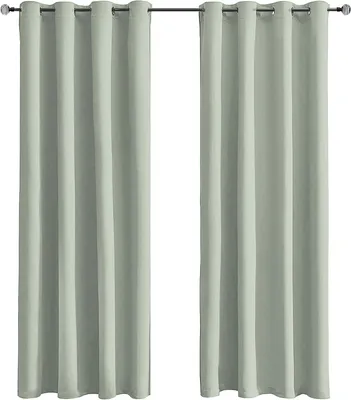 Immagine prodotto di Tende per interni - Tende oscuranti per camera da letto - Tenda oscurante con passanti - 1 pezzo (120 x 150 cm - Verde salvia)