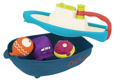 Produktbild von Off the Badespielzeug-Set für Badewanne und Strand Boote Fisch