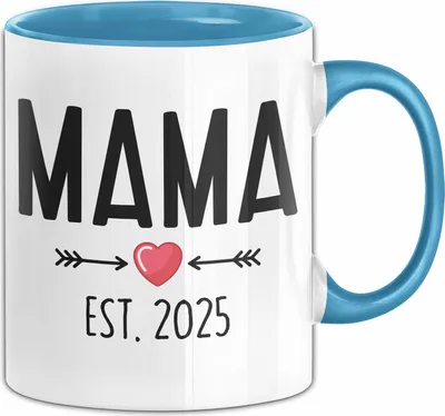Produktbild von Trendation - Du Wirst Mama 2022 Tasse Geschenk Schwangerschaft Verkünden Mutter Überraschung Baby Kaffeetasse Mutter 2022 (Blau)