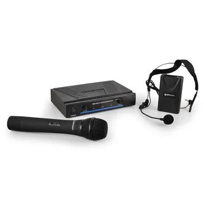 Imagen del producto de QTX 171.810: Kit de micrófono VHF de 2 canales, con auriculares de diadema