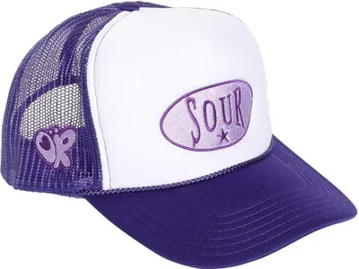 Olivia Rodrigo - "Sour" Trucker Cap for Men/Women Uni RO10441 (One Size) (Purple/White)