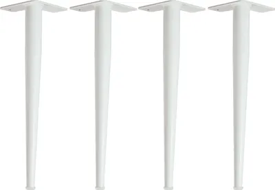 Immagine prodotto di Natural Goods Berlin Gambe CONICHE, gambe per tavolo, struttura per tavolo, gambe per mobili, bianco, 42 cm, 4 pezzi