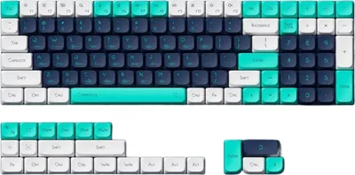 Obrázok produktu pre NuPhy sada klávesov pre mechanickú klávesnicu Air75 v2 / Air96 V2 Cymatics nSA Profile Dye-sub PBT Keycaps Dark / All in One ANSI US